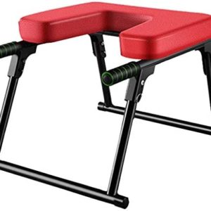 Inversion Equipment Foldable Handstand Bench, Multifunction Yoga Aids Workout Chair, Home Use Inversion Stool, Easy to Assemble, Load Bearing 200 KG (Color : Red, Size : 455236cm)