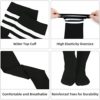 Zando Women Plus Size Thigh High Stockings Over the Knee Thin Tube Socks Long Sport Tights Casual Striped Leg Warmers - Image 3
