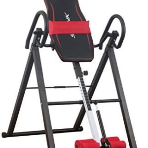 Polar Aurora Heavy Duty Gravity Inversion Table with Headrest & Adjustable Protective Belt Back Stretcher Machine for Pain Relief Therapy