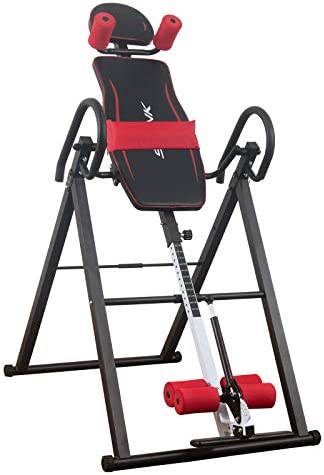 Polar Aurora Heavy Duty Gravity Inversion Table with Headrest & Adjustable Protective Belt Back Stretcher Machine for Pain Relief Therapy