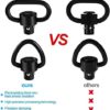 Bengor 4 Pack QD Sling Swivels, 1.25" Loop + D-Loop Quick-Disconnect Push Button for Two Point and Traditional Sling Swivel Mount Set - Image 5