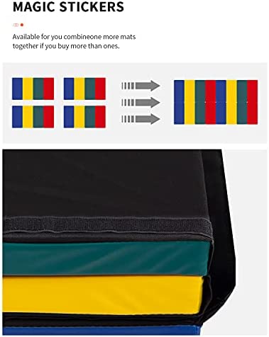 Gymnastics Mat 4 Pannel Foldding, 4x8x2 Tumbling Mat Gym Mat Gymnastic, 2 Inches Thick Lightweight Tumbling Mat Fitness Yoga Exercise Mat Home Gym Mat Equipment - Image 4