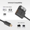 SMALLRIG Ultra-Slim 4K HDMI Adapter Cable, Female HDMI Type A to Male Micro-HDMI Type D, 4K@60HZ, for Sony A7R IV A7RIII A7III A7II A7RII / for Fujifilm X-T2 X-T3 - 3021 - Image 3