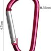 WODE Shop 40 Pieces Locking Carabiner, D-Shaped Carabiner Aluminum Keychain Clip Hook for Camping Hiking (5 Colors) - Image 3