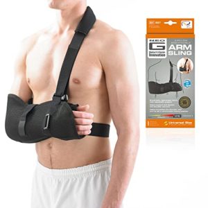 Neo G Arm Sling, Airflow Breathable - Lightweight Shoulder Sling Helps Support and Elevate Arm, Injury Recovery, Pre/Post Surgery - Adjustable Straps - Class 1 Medical Device