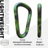 Tactical Carabiner Keychain Clip, 3" Aluminum D Ring Shape, Key Chain Clips, Camouflage Caribeener - Image 3