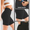 VOEONS Mesh Biker Shorts Women with Pockets High Waist Spandex Workout Shorts Gym Yoga Compress Shorts for Women - Image 4