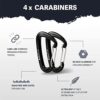 RALLT Wire Gate Carabiners 12kN, Screw Gate Carabiners 24kN, Auto-Locking Carabiners 12kN- Heavy Duty Carabiner Clip for Hiking, Hammock, Backpacking- Lightweight, No Rust Aluminum Camping Accessories - Image 2
