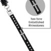 Black Self-Standing Cane with Comfortable Soft Grip & Stylish Rhinestones Strap - Image 5