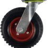 KUANMIN Heavy Duty Casters, 6 inch Steel Plate Rubber Wheel Ball Bearing Heavy Duty Industrial Casters, Swivel Caster Wheel - Image 2