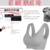 KINYAOYAO 3 Pack Women's Ultimate Comfy Medium Support Seamless Wireless Sports Bra with Removable Pads - Image 4