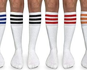 Jefferies Socks Boys' Girls Unisex Stripe Assorted Knee High Tube Socks 4 Pack