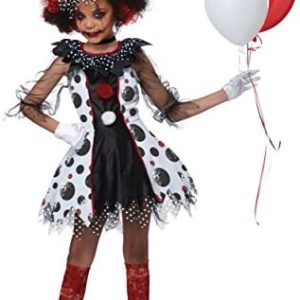 Creepy Clown Girls Costume