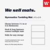 We Sell Mats 4 ft x 6 ft Gymnastics Mat, Folding Tumbling Mat, Portable with Hook & Loop Fasteners - Image 2