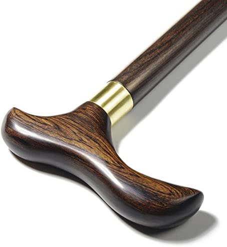 IMMMS Walking Cane -Natural Ebony Wood, Foldable, Heavy Duty, with Travel Bag - Handcrafted wooden cane, Canes for Men & Women, Walking Stick, Canes for Seniors & Adults Balance Fashionable and Strong