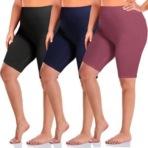 TNNZEET Buttery Soft Black Workout Shorts 3 Pack