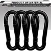 AUTMATCH Carabiner Clips 3" Spring Snap Hook Caribeener Clips Buckle Heavy Duty Locking Carabiners Chain Quick Links, 4 Pack - Image 2