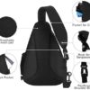WATERFLY Sling Bag Crossbody Backpack: Over Shoulder Daypack Casual Cross Chest Side Pack - Image 5