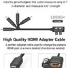 SMALLRIG Ultra-Slim 4K HDMI Adapter Cable, Female HDMI Type A to Male Micro-HDMI Type D, 4K@60HZ, for Sony A7R IV A7RIII A7III A7II A7RII / for Fujifilm X-T2 X-T3 - 3021 - Image 7