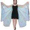 Butterfly Wing Cape Shawl with Lace Mask and Black Velvet Antenna Headband Adult Women Halloween Costume Accessory - Image 2