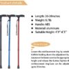 BigAlex Walking Cane,Adjustable Walking Cane,Flexible,Lightweight,Adjustable, Portable Hand Walking Stick - Balancing Mobility Aid - Sleek, Comfortable T Handles for Men for Women(Blue) - Image 2