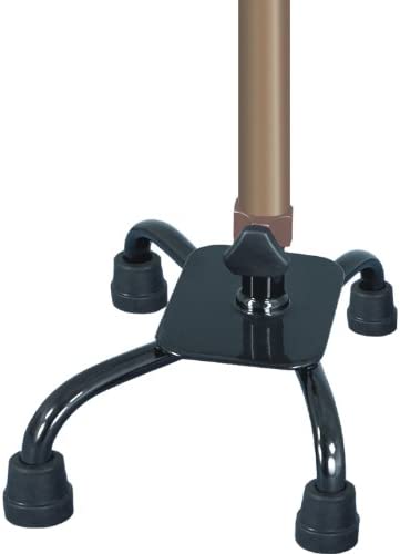 Hugo Mobility 731-852 Adjustable Quad Walking Cane with Small Base, Cocoa - Image 2