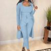 Women's Two Piece Outfits Long Sleeve Crop Top Long Pants Jogging Sweat Suits Matching Jogger Hoodie Pants Set - Image 2