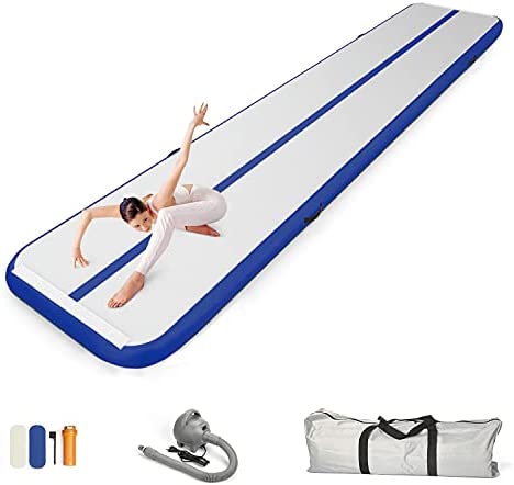 GLANT Air Mat Tumble Track AirSpot - Gymnastics Training Springboard - Round Inflatable Springboard