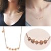 Girls Gift Plated Necklace Pendant Necklace Flower Gold Birthday Chain Daisy Exquisites Pendant Ladies Necklace Adjustable Necklaces & Pendants Rosary Necklace - Image 2