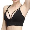 MotoRun Womens Push-up Padded Strappy Sports Bra Cross Back Wirefree Fitness Yoga Top - Image 2