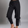 Makkrom Mens Medieval Ankle Pants Viking Pirate Costume Lace Up Tapered Banded Renaissance Navigator Halloween Trousers - Image 2
