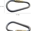 EKLOEN 5pcs Mini Titanium Locking Carabiner, Perfect D-Ring for Outdoor and Indoor Use - Image 2