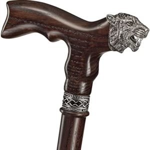 Stylish Wooden Walking Cane for Men - Tiger - Cool Walking Stick Unique Men's Wood Canes Fashionable