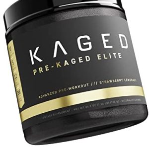 Pre Workout Powder; Pre-KAGED Elite Preworkout for Men & Women, High Stimulant for Workout Energy, Focus & Pumps; Premium L-Citrulline, Beta Alanine, Creatine, & 388mg of Caffeine, Strawberry Lemonade