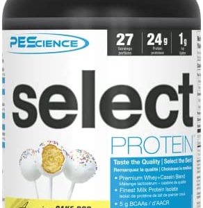PEScience Select Low Carb Protein Powder, Cake Pop, 27 Serving, Keto Friendly and Gluten Free