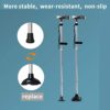 Urge Medical Self Standing Cane Tip - 3/4 Inch Replacement - Heavy Duty Rubber Quad Base for Walking, Folding & Medical Canes - Stable Grip Traction Attachment (Black) - Image 4
