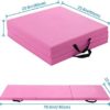 Debonla Folding Gymnastics Exercise Mat 2" Thick, Tri-Fold Folding Exercise Mats 6' x 2' with Carrying Handles, Tumbling Mat for Gymnastics and Home Gym Protective Flooring - Image 8