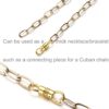 Zpsolution Double Opening Swivel Clasp for Necklace, Clasp Connector for Pendant, Necklace Charm Holder Silver/Gold 4PCS - Image 6