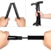 Medical Convenient Two-Handle Walking Cane Lightweight Walking Stick with Adjustable LED Lights and Stable Quad Cane Base - Image 6