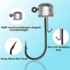 50 Pack Ned Rig Jig Hook Kits, Jig Heads for Soft Lures, Standard Fishing Jig Hooks, 3/8oz 1/8oz 1/6oz 1/4oz - Image 3