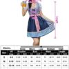 KOJOOIN Women's Oktoberfest Dress 3 Pieces German Dirndl Dress Costumes for Bavarian Carnival Halloween - Image 6