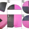 FitMats 5Ft Wide Foldable Circular Exercise and Dance Pole Cushion. Cross Linked EPE Foam Safety Padding Portable Crash Mat w/PU Leather Skid Proof Covering for Superior Durability!(Pink/Black) - Image 8