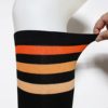 Tom & Mary Women’s Knee High Socks, Combed Cotton (86%), Non-Slip, Stretch, Stripe, Soft, Non See Through (Size 5-9) - Image 3