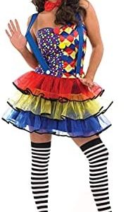 Fun Shack Womens Clown Costume Colourful Womens Halloween Costumes Available In Sizes Small Medium Large XL XXL XXXL