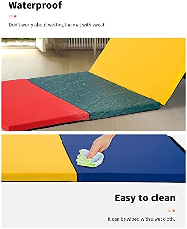 Gymnastics Mat 4 Pannel Foldding, 4x8x2 Tumbling Mat Gym Mat Gymnastic, 2 Inches Thick Lightweight Tumbling Mat Fitness Yoga Exercise Mat Home Gym Mat Equipment - Image 5