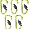 GearHill Aluminum Carabiner Clip D Ring Shape 3" Spring Link, Screw Lock Hooks, Durable Strong and Lightweight - Image 3