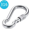 PROND Locking Carabiners, Heavy Duty Carabiner, 316 Stainless Steel Screw Lock Carabiner Hooks - Image 2