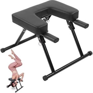 Junlucki Inversion Chair, Headstand Stool, Multiple Interlocking PU and Steel for Gym Home