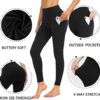 Aoliks Fleece Lined Leggings for Women with Pockets Thermal High Waisted Yoga Pants with Pockets Warm Workout Running Pants - Image 5
