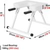 ZIMGOD Yoga Headstand Bench Foldable, Non Slip Yoga Inversion Chair with 2 Handles & Feet Pads, Family Gym Yoga Stool for Balance Training/Exercise (Color : White) - Image 5